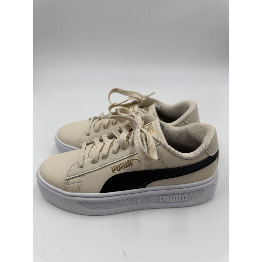 NWOT 7.5 Women's Puma Platform Sneakers Casual Shoes Tan Black Gold 390758-08
